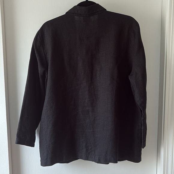 Eileen Fisher Zip Front Linen Blazer M - Picture 7 of 8